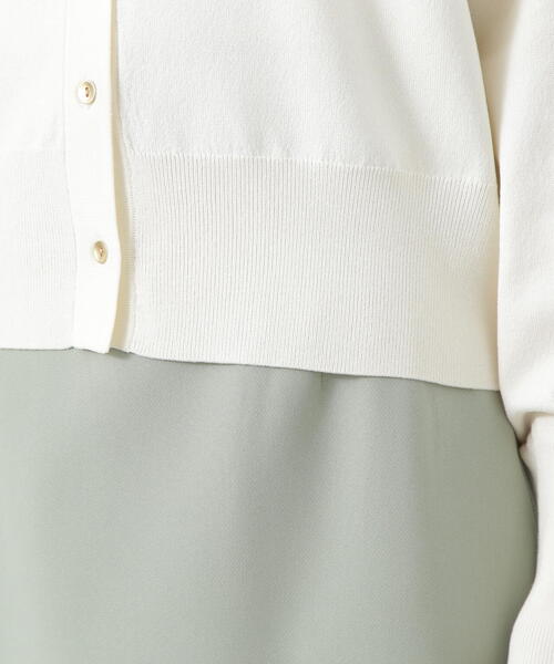 N.（N. Natural Beauty Basic）（エヌエヌナチュラルビューティーベーシック）の「◆ゴールドボタンカーディガン（カーディガン/ボレロ・レディース・グリーン/ネイビー/オフホワイト・MEDIUM）」の18枚目の写真