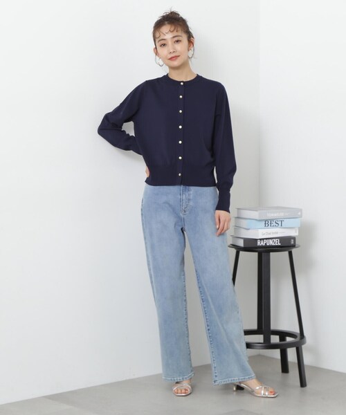 N.（N. Natural Beauty Basic）（エヌエヌナチュラルビューティーベーシック）の「◆ゴールドボタンカーディガン（カーディガン/ボレロ・レディース・グリーン/ネイビー/オフホワイト・MEDIUM）」の21枚目の写真