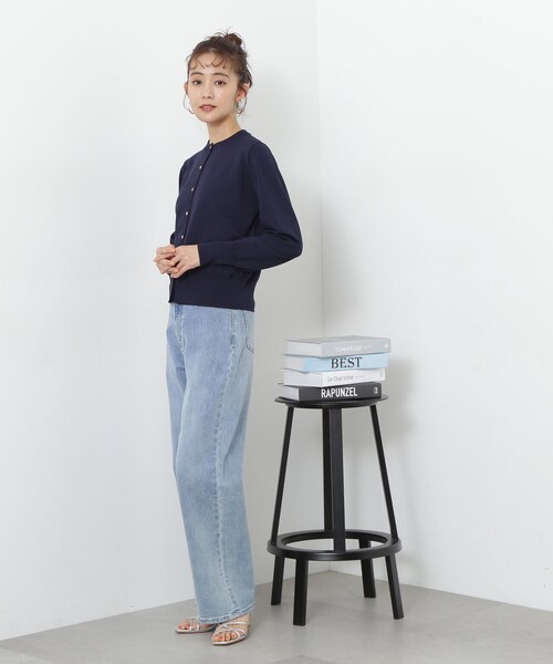 N.（N. Natural Beauty Basic）（エヌエヌナチュラルビューティーベーシック）の「◆ゴールドボタンカーディガン（カーディガン/ボレロ・レディース・グリーン/ネイビー/オフホワイト・MEDIUM）」の22枚目の写真