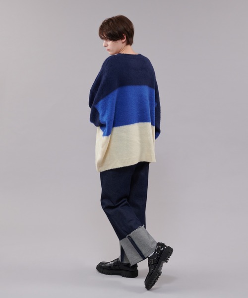 ONCILY（オンシェリー）の「長袖ニット（ニット/セーター・メンズ・ネイビー・MEDIUM）」の3枚目の写真