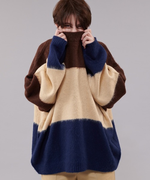 ONCILY（オンシェリー）の「長袖ニット（ニット/セーター・メンズ・ネイビー・MEDIUM）」の6枚目の写真