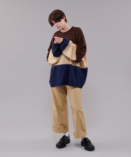 ONCILY（オンシェリー）の「長袖ニット（ニット/セーター・メンズ・ネイビー・MEDIUM）」の7枚目の写真