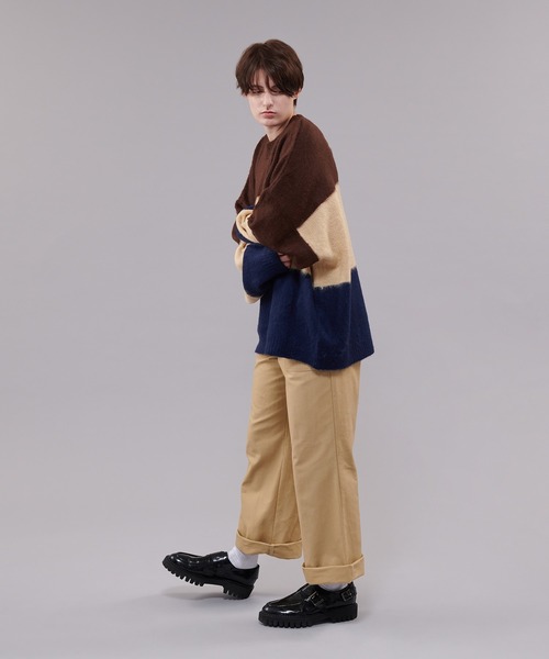 ONCILY（オンシェリー）の「長袖ニット（ニット/セーター・メンズ・ネイビー・MEDIUM）」の8枚目の写真