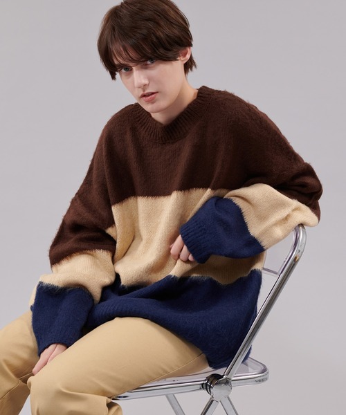 ONCILY（オンシェリー）の「長袖ニット（ニット/セーター・メンズ・ネイビー・MEDIUM）」の10枚目の写真