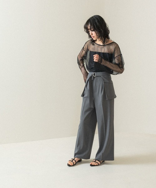 LEPSIM（レプシィム）の「【FOR I SERIES】アウトポケットパンツ　110819（その他パンツ・レディース・ベージュ/チャコールグレー・SMALL/MEDIUM）」の3枚目の写真