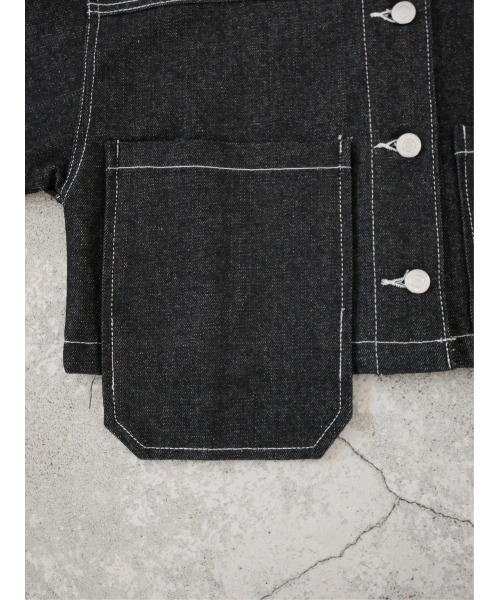 TRUNC（トランクエイティーエイト）の「Cropped Denim Jacket（デニムジャケット・レディース・ネイビー/ブラック・FREE）」の17枚目の写真