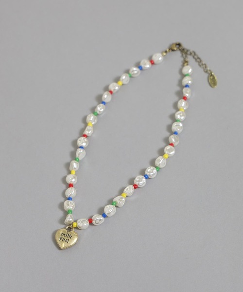 MILKFED.(ミルクフェド)の「HEART CHARM BEADED NECKLACE(ネックレス・レディース・マルチ・ONE SIZE)」の13枚目の写真