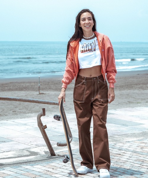 ROXY（ロキシー）の「SWING PANTS/ロキシーワークワイドパンツ（その他パンツ・レディース・ブラック/ブラウン/グリーン・MEDIUM/SMALL/LARGE）」の3枚目の写真
