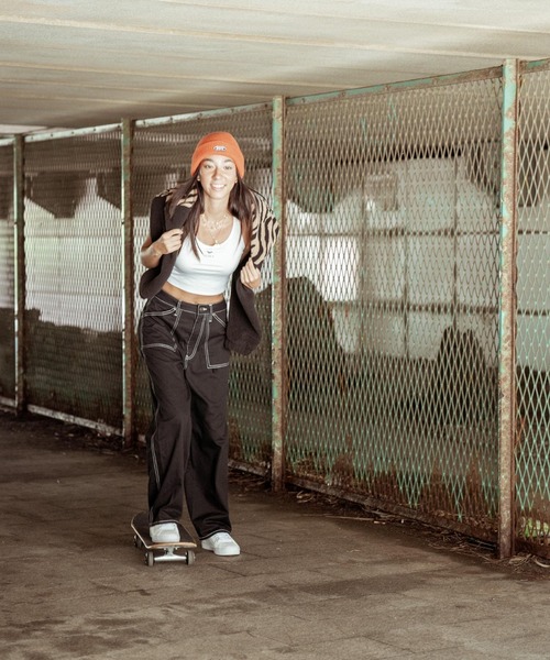 ROXY（ロキシー）の「SWING PANTS/ロキシーワークワイドパンツ（その他パンツ・レディース・ブラック/ブラウン/グリーン・MEDIUM/SMALL/LARGE）」の7枚目の写真
