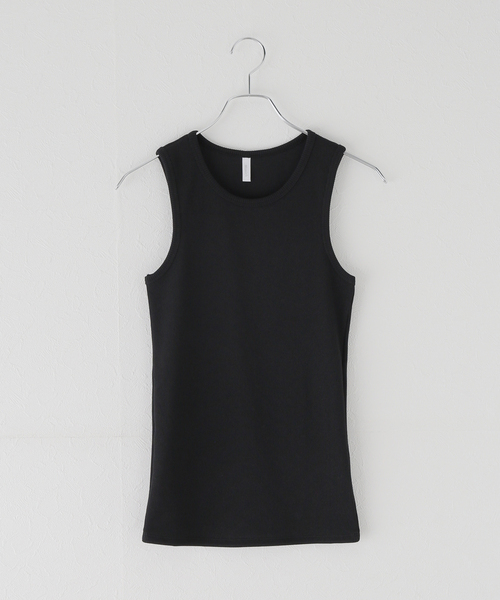 La TOTALITE(ラトータリテ)の「【Munich/ミューニック】stretched polyester rib(タンクトップ・レディース・ホワイト/ベージュ/ブラック・FREE)」の1枚目の写真