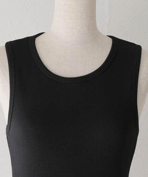 La TOTALITE(ラトータリテ)の「【Munich/ミューニック】stretched polyester rib(タンクトップ・レディース・ホワイト/ベージュ/ブラック・FREE)」の7枚目の写真