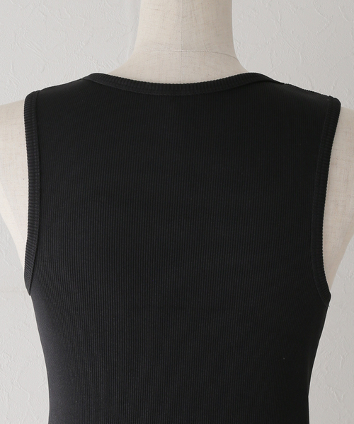La TOTALITE(ラトータリテ)の「【Munich/ミューニック】stretched polyester rib(タンクトップ・レディース・ホワイト/ベージュ/ブラック・FREE)」の8枚目の写真