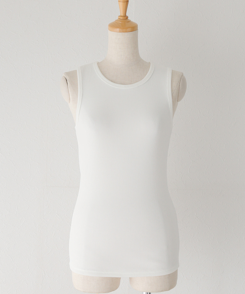La TOTALITE(ラトータリテ)の「【Munich/ミューニック】stretched polyester rib(タンクトップ・レディース・ホワイト/ベージュ/ブラック・FREE)」の15枚目の写真