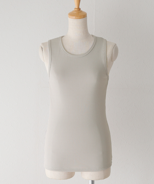 La TOTALITE(ラトータリテ)の「【Munich/ミューニック】stretched polyester rib(タンクトップ・レディース・ホワイト/ベージュ/ブラック・FREE)」の17枚目の写真