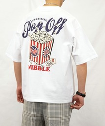 【GROOVY STORE】オーバーサイズ ポケ付き刺繍&バックプリント ヘビーウエイト半袖Tシャツ