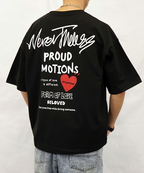 Burner（バーナー）の「【GROOVY STORE】オーバーサイズ ポケ付き刺繍＆バックプリント ヘビーウエイト半袖Tシャツ（Tシャツ/カットソー・メンズ・ブラック/ブラック系その他2/ホワイト系その他2/ブラック系その他3/ホワイト/ホワイト系その他3・M/L/LL）」の5枚目の写真