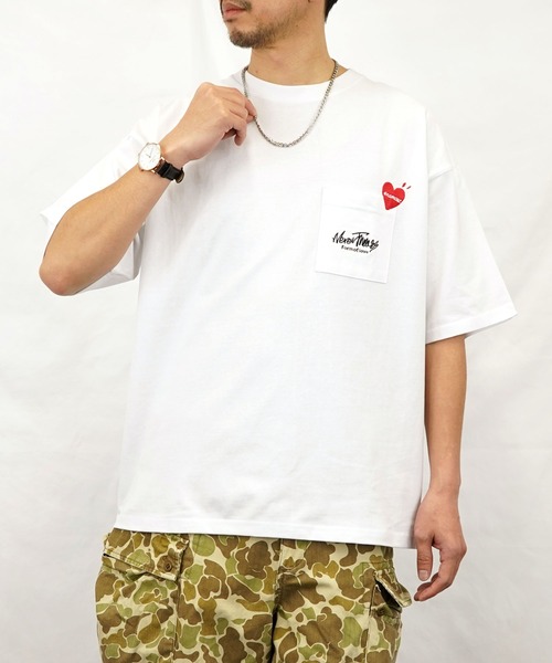 Burner（バーナー）の「【GROOVY STORE】オーバーサイズ ポケ付き刺繍＆バックプリント ヘビーウエイト半袖Tシャツ（Tシャツ/カットソー・メンズ・ブラック/ブラック系その他2/ホワイト系その他2/ブラック系その他3/ホワイト/ホワイト系その他3・M/L/LL）」の18枚目の写真