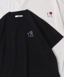 SITRY Girl Embroidery T-shirt/別注 オーバーサイズ ガール ワンポイント刺繍 半袖Tシャツ レディース メンズ