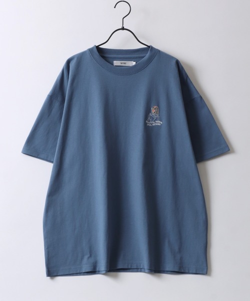 SITRY(シトリー)の「SITRY Girl Embroidery T-shirt/別注 オーバーサイズ ガール ワンポイント刺繍 半袖Tシャツ レディース メンズ(Tシャツ/カットソー・レディース・ブルー/グリーン/ホワイト/ブラック/ホワイト系その他/ブラック系その他/グリーン系その他/ブルー系その他・M/L/XL)」の10枚目の写真