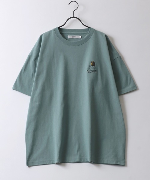 SITRY(シトリー)の「SITRY Girl Embroidery T-shirt/別注 オーバーサイズ ガール ワンポイント刺繍 半袖Tシャツ レディース メンズ(Tシャツ/カットソー・レディース・ブルー/グリーン/ホワイト/ブラック/ホワイト系その他/ブラック系その他/グリーン系その他/ブルー系その他・M/L/XL)」の12枚目の写真