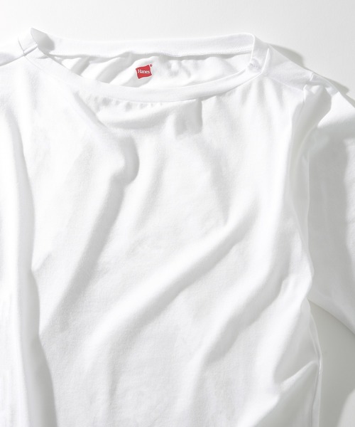 HANES(ヘインズ)の「【Hanes】ハーフスリーブTee HW1-Z101(Tシャツ/カットソー・レディース・ブラック/ホワイト・FREE)」の1枚目の写真