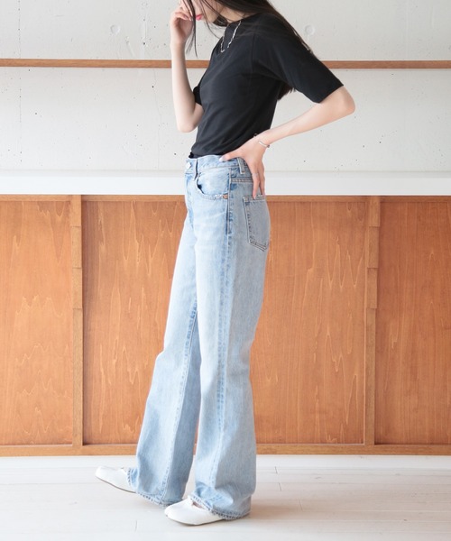 HANES(ヘインズ)の「【Hanes】ハーフスリーブTee HW1-Z101(Tシャツ/カットソー・レディース・ブラック/ホワイト・FREE)」の19枚目の写真