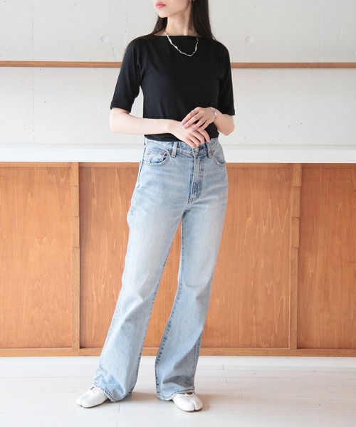 HANES(ヘインズ)の「【Hanes】ハーフスリーブTee HW1-Z101(Tシャツ/カットソー・レディース・ブラック/ホワイト・FREE)」の18枚目の写真