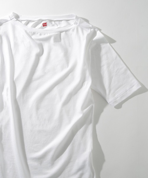 HANES(ヘインズ)の「【Hanes】ハーフスリーブTee HW1-Z101(Tシャツ/カットソー・レディース・ブラック/ホワイト・FREE)」の3枚目の写真