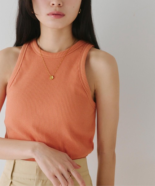 titivate(ティティベイト)の「カップ付きアメスリタンクトップ(タンクトップ・レディース・オレンジ/ホワイト系その他/ブラック/オフホワイト・M)」の4枚目の写真