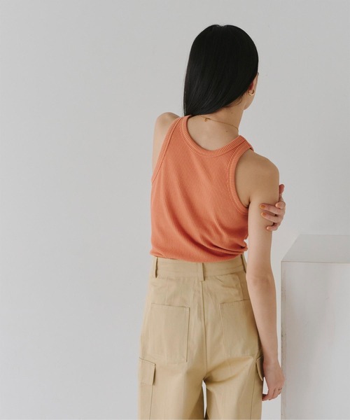 titivate(ティティベイト)の「カップ付きアメスリタンクトップ(タンクトップ・レディース・オレンジ/ホワイト系その他/ブラック/オフホワイト・M)」の11枚目の写真