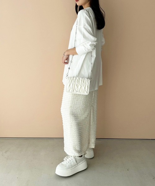 one after another NICE CLAUP（ワンアフターアナザーナイスクラップ）の「ビジューストラップ付きスマホショルダー（ショルダーバッグ・レディース・ブラック/アイボリー/サックスブルー/シルバー・FREE）」の20枚目の写真