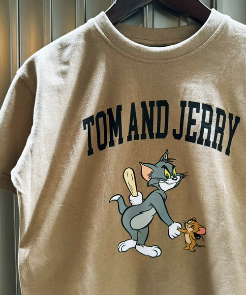 Tom＆Jerry（トムアンドジェリー）の「トムとジェリー オーバーサイズ プリントTシャツ（Tシャツ/カットソー・キッズ・グリーン/ホワイト系その他/ベージュ系その他/ベージュ系その他2/ホワイト系その他3/グレー系その他2/グレー系その他3/ベージュ/ネイビー/ブルー系その他/グレー系その他/オフホワイト/チャコールグレー/ホワイト系その他2/ベージュ系その他3/ダークグリーン・120cm/130cm/140cm/150cm/160cm/110cm）」の13枚目の写真