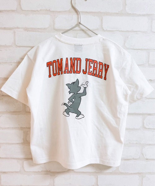 Tom＆Jerry（トムアンドジェリー）の「トムとジェリー オーバーサイズ プリントTシャツ（Tシャツ/カットソー・キッズ・グリーン/ホワイト系その他/ベージュ系その他/ベージュ系その他2/ホワイト系その他3/グレー系その他2/グレー系その他3/ベージュ/ネイビー/ブルー系その他/グレー系その他/オフホワイト/チャコールグレー/ホワイト系その他2/ベージュ系その他3/ダークグリーン・120cm/130cm/140cm/150cm/160cm/110cm）」の19枚目の写真
