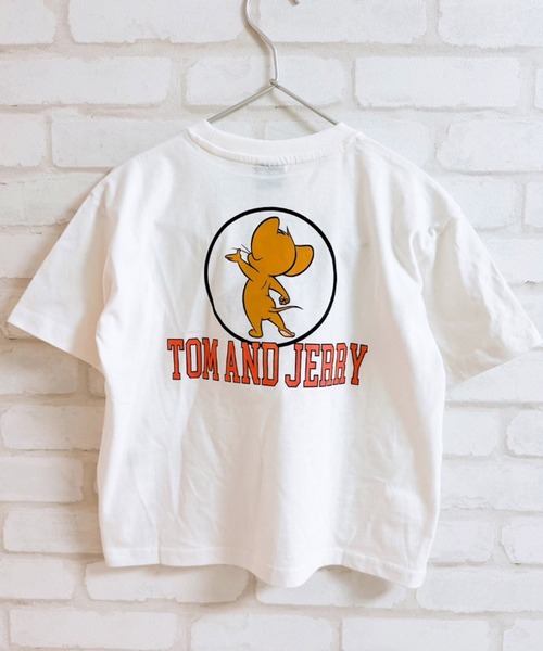 Tom＆Jerry（トムアンドジェリー）の「トムとジェリー オーバーサイズ プリントTシャツ（Tシャツ/カットソー・キッズ・グリーン/ホワイト系その他/ベージュ系その他/ベージュ系その他2/ホワイト系その他3/グレー系その他2/グレー系その他3/ベージュ/ネイビー/ブルー系その他/グレー系その他/オフホワイト/チャコールグレー/ホワイト系その他2/ベージュ系その他3/ダークグリーン・120cm/130cm/140cm/150cm/160cm/110cm）」の17枚目の写真