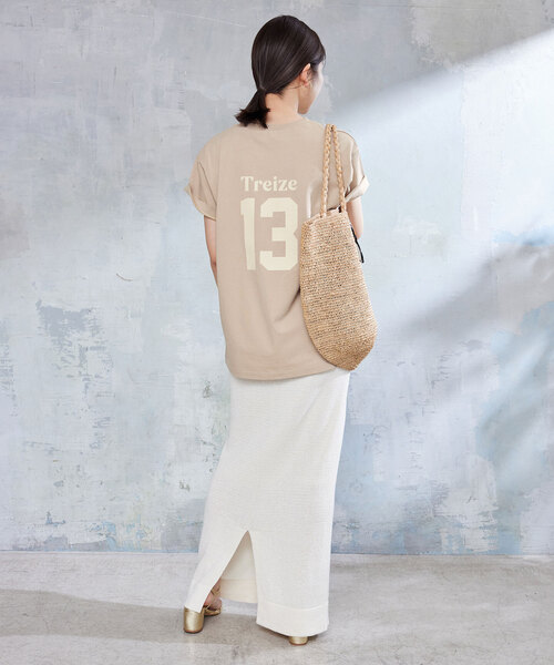 SLOBE IENA(スローブイエナ)の「Treize 13 Tシャツ(Tシャツ/カットソー・レディース・ホワイト/ベージュ/ネイビー・FREE)」の11枚目の写真