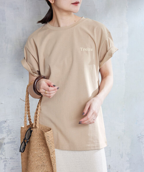 SLOBE IENA(スローブイエナ)の「Treize 13 Tシャツ(Tシャツ/カットソー・レディース・ホワイト/ベージュ/ネイビー・FREE)」の13枚目の写真