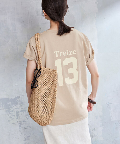 SLOBE IENA(スローブイエナ)の「Treize 13 Tシャツ(Tシャツ/カットソー・レディース・ホワイト/ベージュ/ネイビー・FREE)」の16枚目の写真