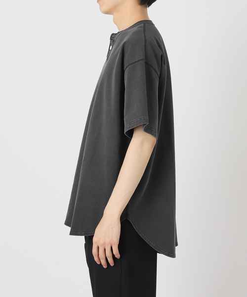 JOURNAL STANDARD（ジャーナルスタンダード）の「OE ピグメント 1Bヘンリーネック ショートスリーブ（Tシャツ/カットソー・メンズ・ブラック系その他/ホワイト/ブラウン/ライトグリーン・MEDIUM/LARGE）」の18枚目の写真