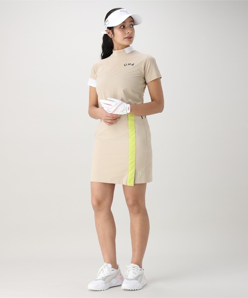 【セール】PUMA プーマ ウィメンズ ゴルフ P ストレッチ スリーブ CB モックネックシャツ（Tシャツ/カットソー）｜PUMA（プーマ）