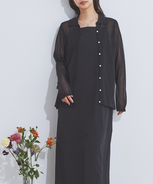 CE'E_SE'E（シーシー）の「[追加]シアーカーディガン（カーディガン/ボレロ・レディース・ブラック/ホワイト・FREE）」の5枚目の写真