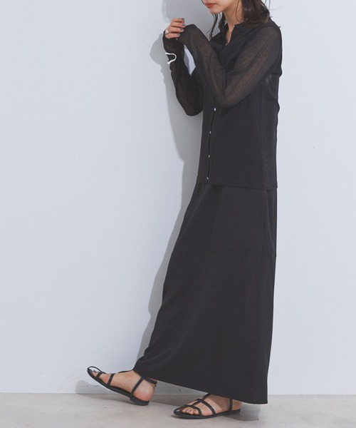 CE'E_SE'E（シーシー）の「[追加]シアーカーディガン（カーディガン/ボレロ・レディース・ブラック/ホワイト・FREE）」の9枚目の写真