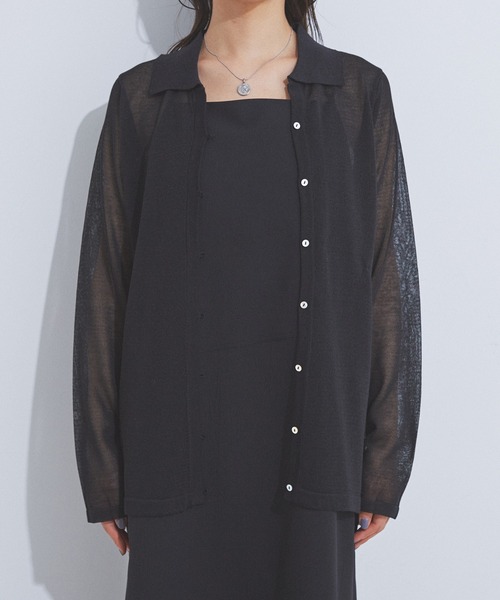 CE'E_SE'E（シーシー）の「[追加]シアーカーディガン（カーディガン/ボレロ・レディース・ブラック/ホワイト・FREE）」の14枚目の写真