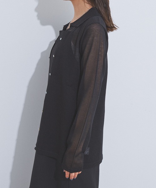 CE'E_SE'E（シーシー）の「[追加]シアーカーディガン（カーディガン/ボレロ・レディース・ブラック/ホワイト・FREE）」の15枚目の写真