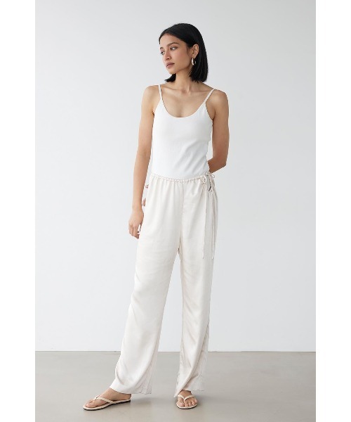 side ribbon pants【低身長~高身長】（カーゴパンツ）｜jumelle