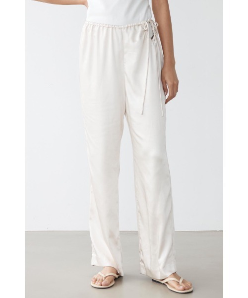 ALEXIA STAM（アリシアスタン）の「Ribbon Satin Straight Pants /リボンサテンパンツ（その他パンツ・レディース・アイボリー/ブラック/ピンク・S/M）」の10枚目の写真