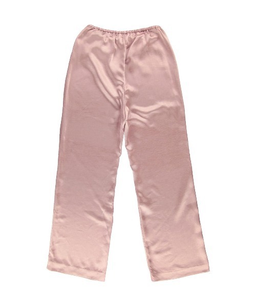 セール】Ribbon Satin Straight Pants /リボンサテンパンツ