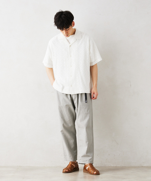 Gramicci（グラミチ）の「【GRAMICCI / グラミチ】別注 リネン/コットン 1タック イージースラックス（スラックス・メンズ・ライトグレー/ライトブルー/ブラック・LARGE/MEDIUM）」の7枚目の写真