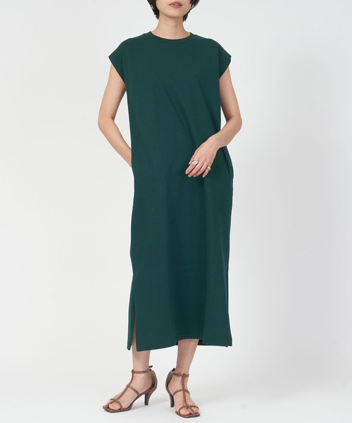 ORCIVAL(オーシバル)の「SLEEVELESS DRESS(ワンピース・レディース・グリーン/ブラック・1)」の2枚目の写真