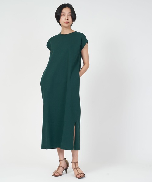 ORCIVAL(オーシバル)の「SLEEVELESS DRESS(ワンピース・レディース・グリーン/ブラック・1)」の4枚目の写真