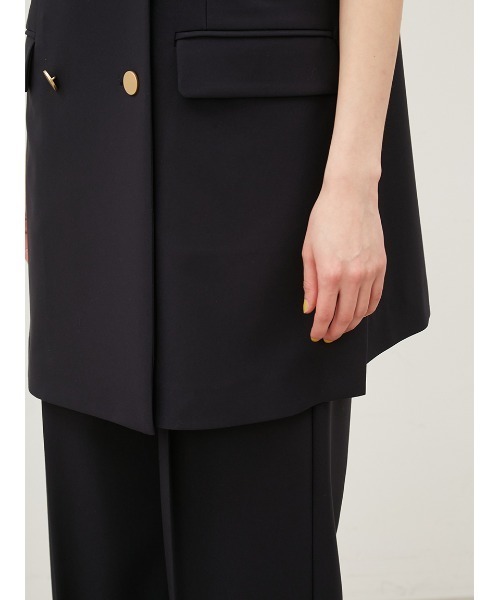 Mila Owen(ミラオーウェン)の「サイドスリットテーラードベスト(ベスト・レディース・ダークネイビー/その他/アイボリー・1/0)」の9枚目の写真